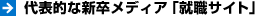 代表的な新卒メディア「就職サイト」